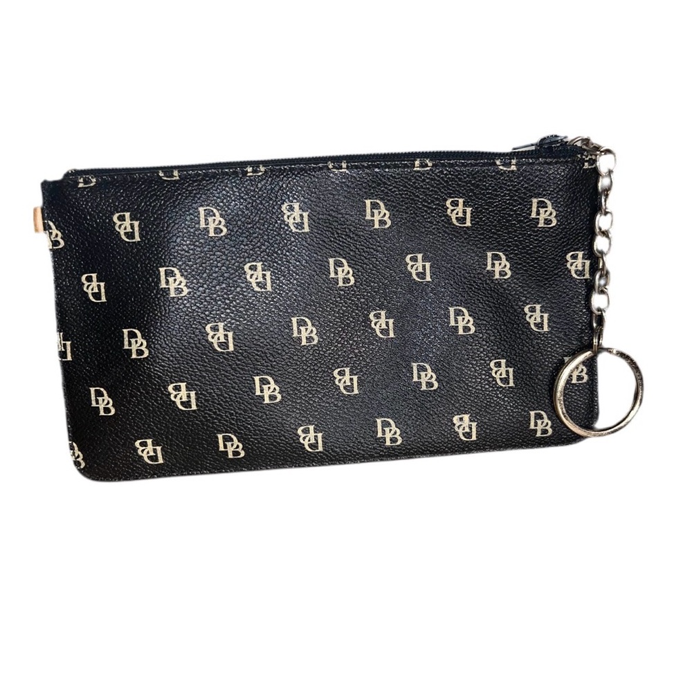 Dooney & Bourke Black and Gold Wristlet